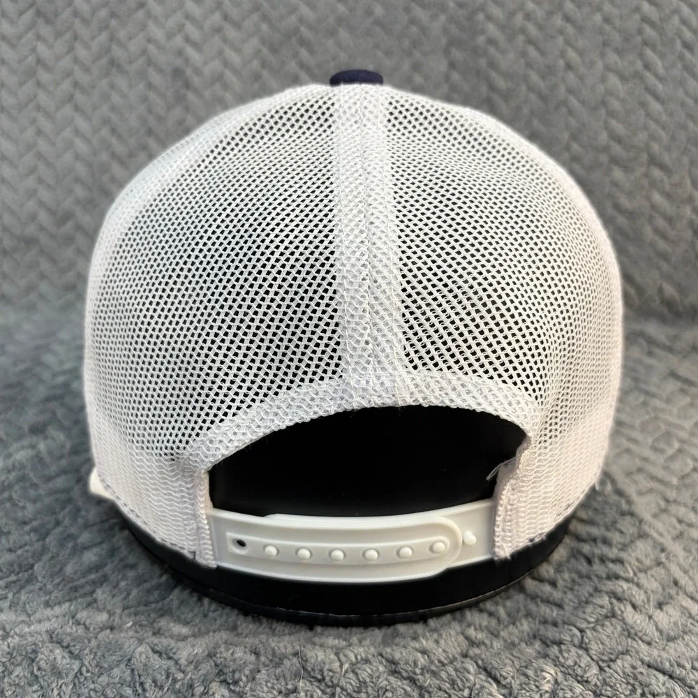 Nissin Top Ramen Trucker Hat Navy Blue White Mesh Snapback Cap Logo Patch